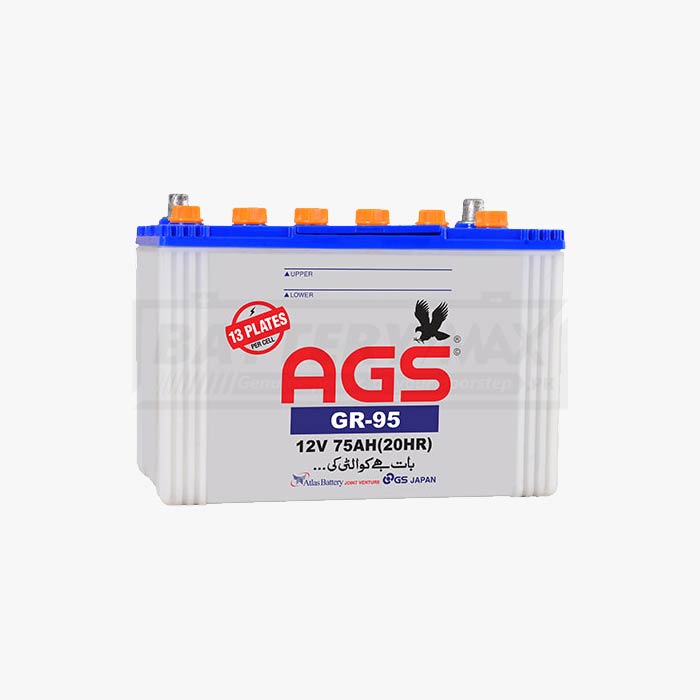 AGS GR-95 Lead Acid Car Battery | 75 Ah | 13PL