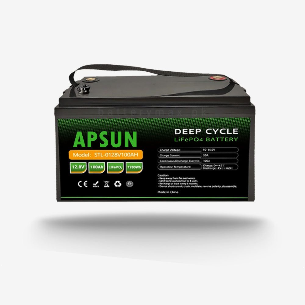 APSUN YTL12100 12.8V 100Ah (1.3kWh) Lithium Battery