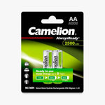 Camelion AlwaysReady Ni-MH AA 2500mAh Rechargeable HR6 NiMH Battery | 2 Pack