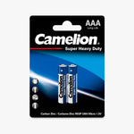 Camelion Blue Super Heavy Duty AAA R03 Zinc Carbon Battery | 2 Pack