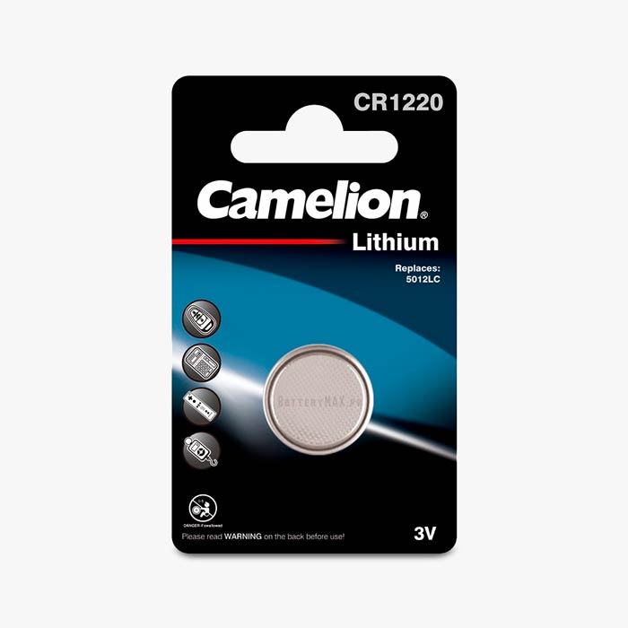 Camelion Button Cell CR1220 Lithium Manganese Dioxide (Li-MnO2) Battery | 1 Pack