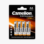 Camelion Ni-MH Rechargeable AA 2700mAh Rechargeable HR6 NiMH Battery | 4 Pack