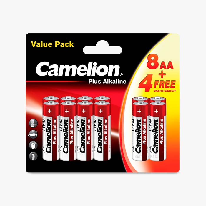 Camelion Plus Alkaline AA LR6 Alkaline Battery | 12 Pack