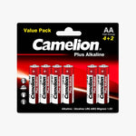 Camelion Plus Alkaline AA LR6 Alkaline Battery | 6 Pack