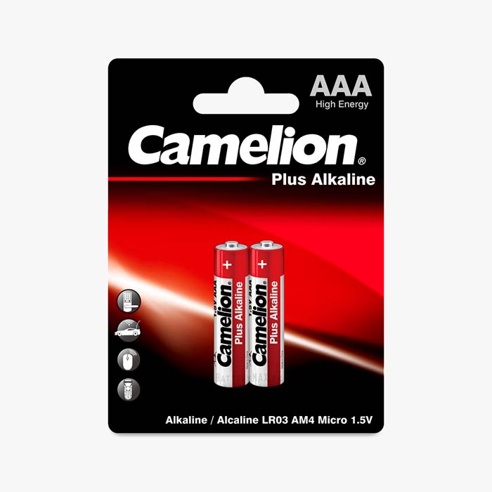 Camelion Plus Alkaline AAA LR03 Alkaline Battery | 2 Pack