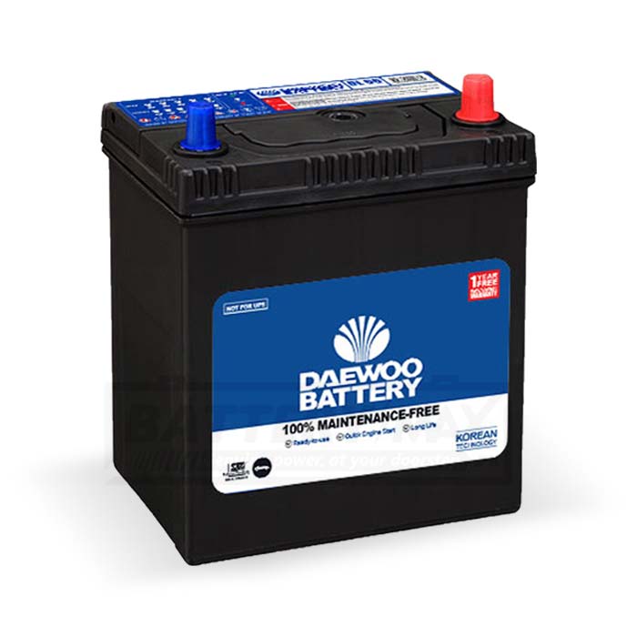 Daewoo DL-55 Lead Acid Dry Car Battery | 38 Ah | 330CCA