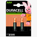 Duracell Rechargeable AAA 750mAh Rechargeable HR03 NiMH Battery | 2 Pack