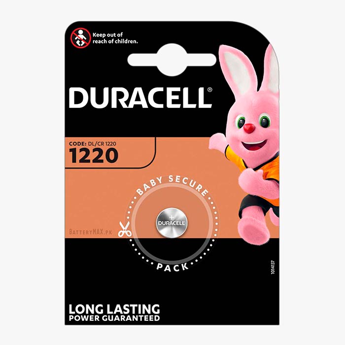Duracell Button Cell CR1220 Lithium Manganese Dioxide (Li-MnO2) Battery | 1 Pack