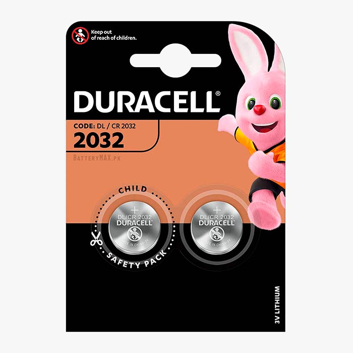 Duracell Button Cell CR2032 Lithium Manganese Dioxide (Li-MnO2) Battery | 2 Pack