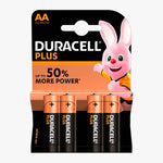 Duracell Plus AA LR6 Alkaline Battery | 4 Pack