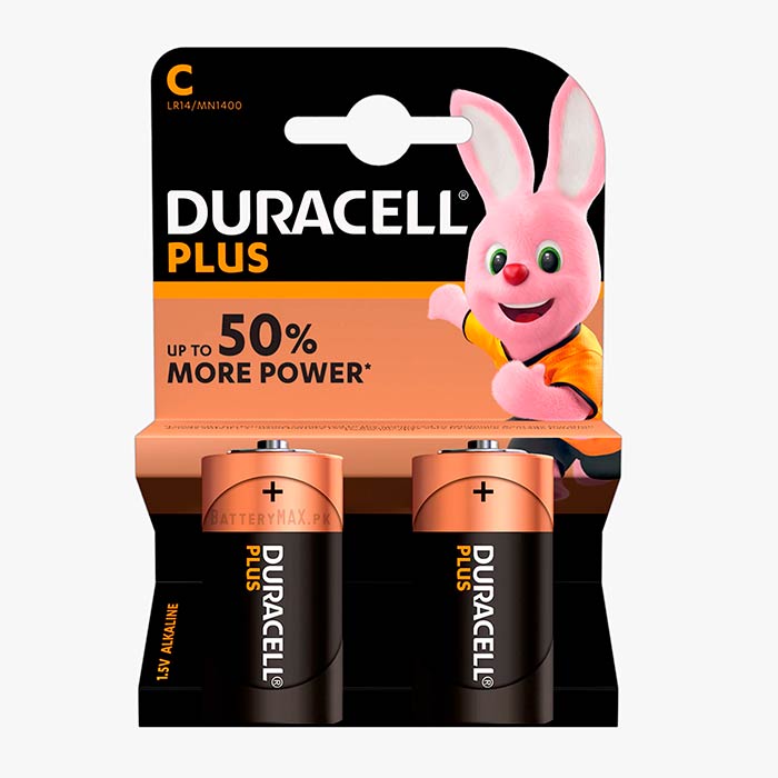 Duracell Plus C LR14 Alkaline Battery | 2 Pack