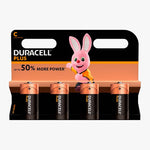Duracell Plus C LR14 Alkaline Battery | 4 Pack