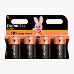 Duracell Plus D LR20 Alkaline Battery | 4 Pack