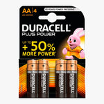 Duracell Plus Power AA LR6 Alkaline Battery | 4 Pack