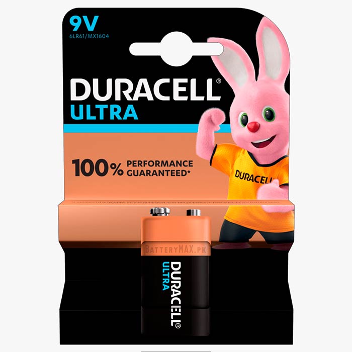 Duracell Ultra 9V PP3 6LR61 Alkaline Battery | 1 Pack