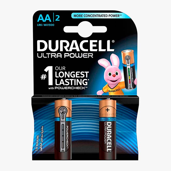 Duracell Ultra Power AA LR6 Alkaline Battery | 2 Pack