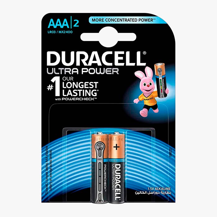 Duracell Ultra Power AAA LR03 Alkaline Battery | 2 Pack