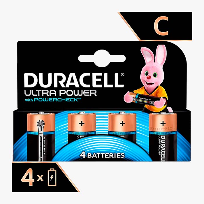 Duracell Ultra Power C LR14 Alkaline Battery | 4 Pack