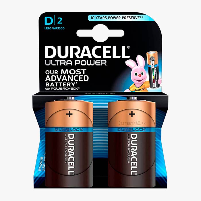 Duracell Ultra Power D LR20 Alkaline Battery | 2 Pack