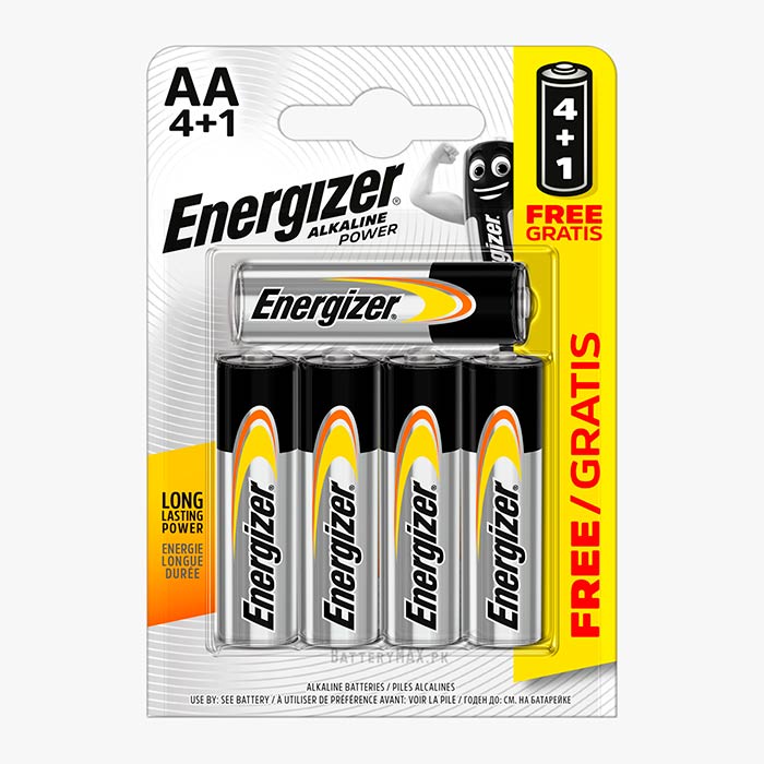 Energizer Alkaline Power AA LR6 Alkaline Battery | 5 Pack