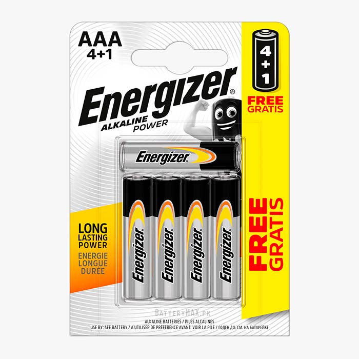 Energizer Alkaline Power AAA LR03 Alkaline Battery | 5 Pack