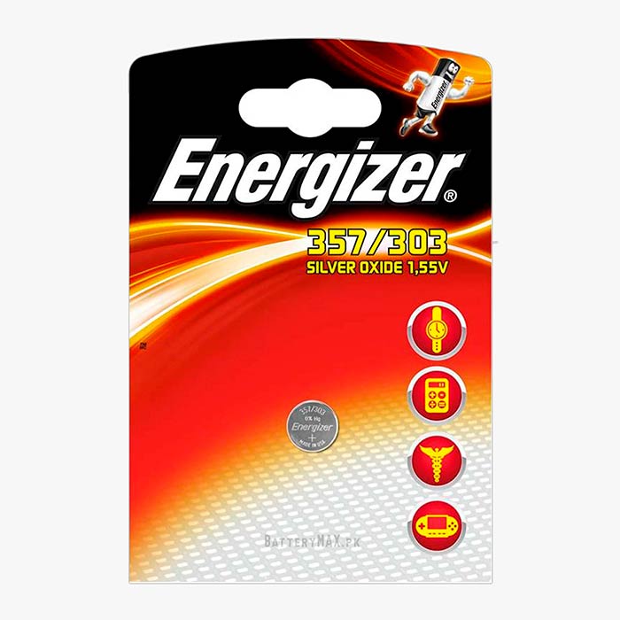 Energizer Button Cell 357 / 303 SR44 Silver Oxide Battery | 1 Pack