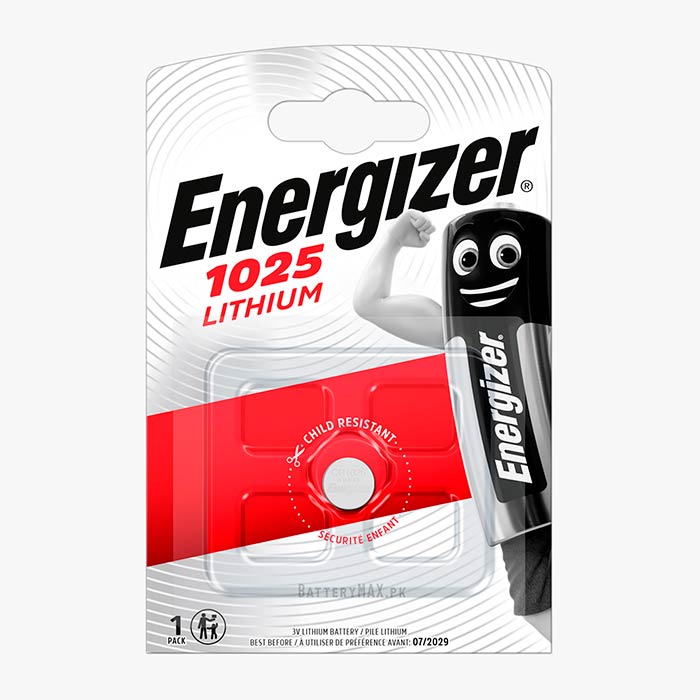 Energizer Button Cell CR1025 Lithium Manganese Dioxide (Li-MnO2) Battery | 1 Pack