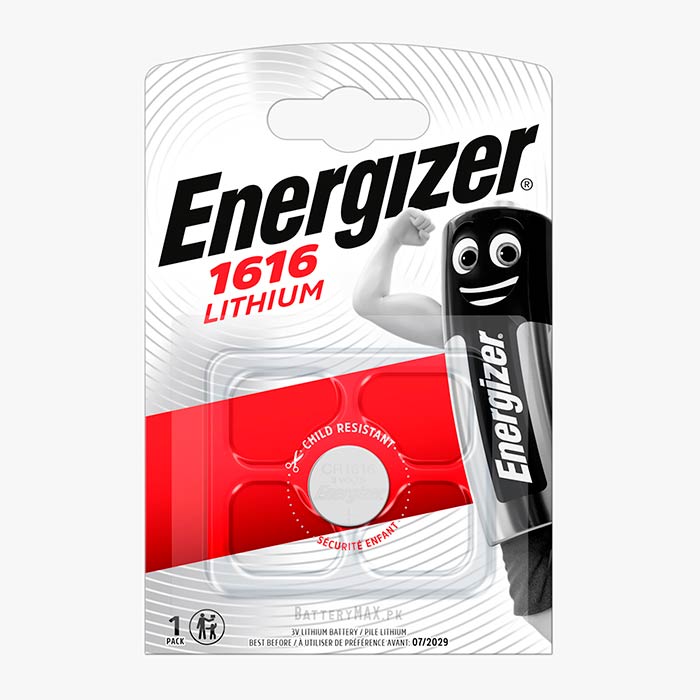 Energizer Button Cell CR1616 Lithium Manganese Dioxide (Li-MnO2) Battery | 1 Pack