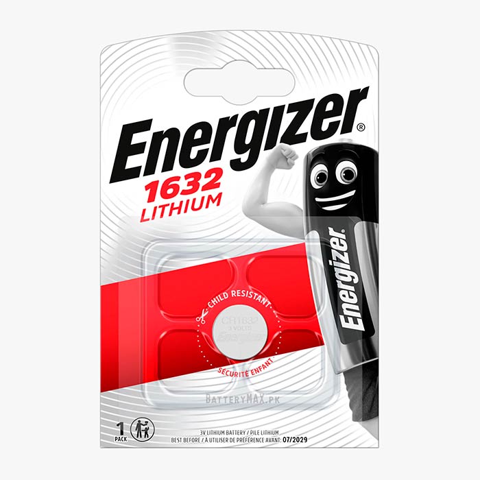 Energizer Button Cell CR1632 Lithium Manganese Dioxide (Li-MnO2) Battery | 1 Pack