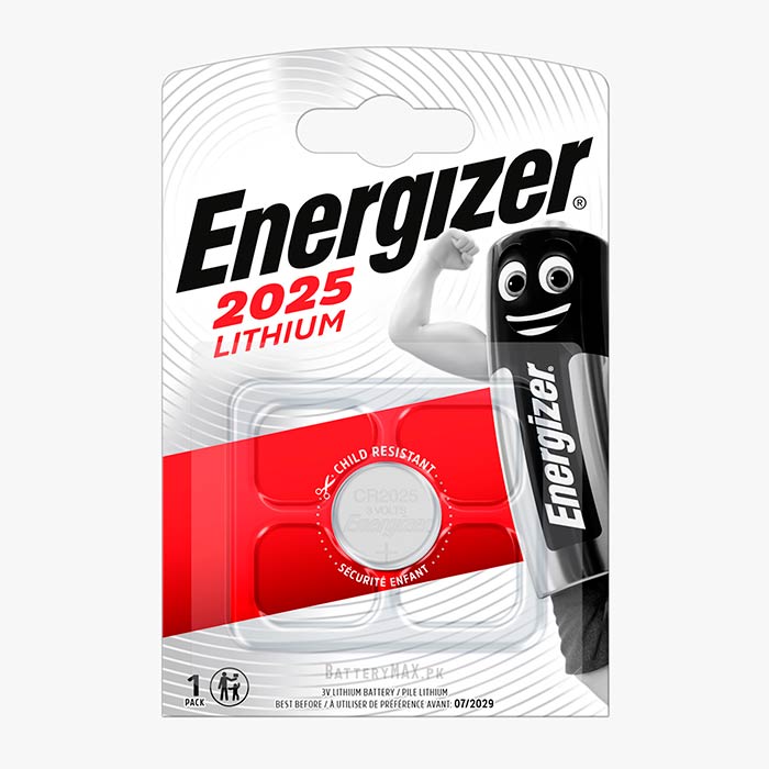 Energizer Button Cell CR2025 Lithium Manganese Dioxide (Li-MnO2) Battery | 1 Pack