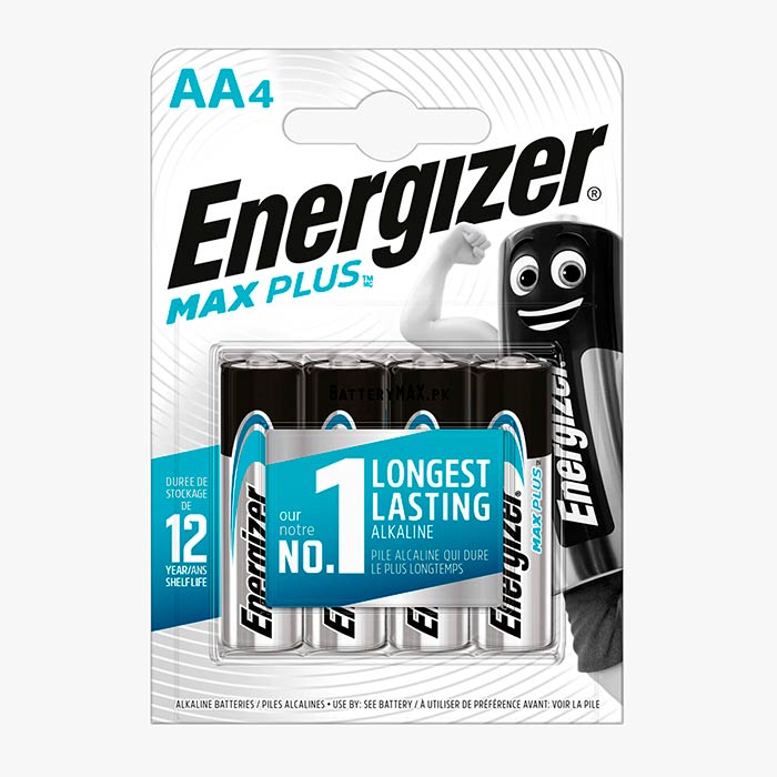 Energizer Max Plus AA LR6 Alkaline Battery | 4 Pack