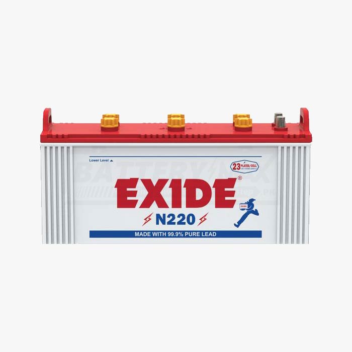 EXIDE N220 Lead Acid Car Battery | 170 Ah | 25PL