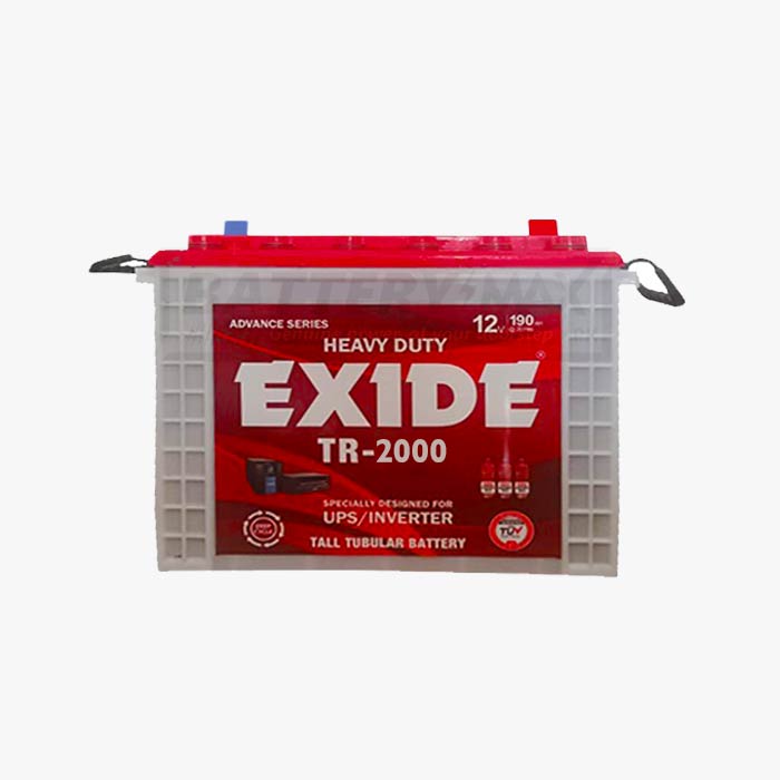 EXIDE TR-2000 Deep Cycle Lead Acid Tubular UPS & Solar Battery | 190 Ah | 7PL