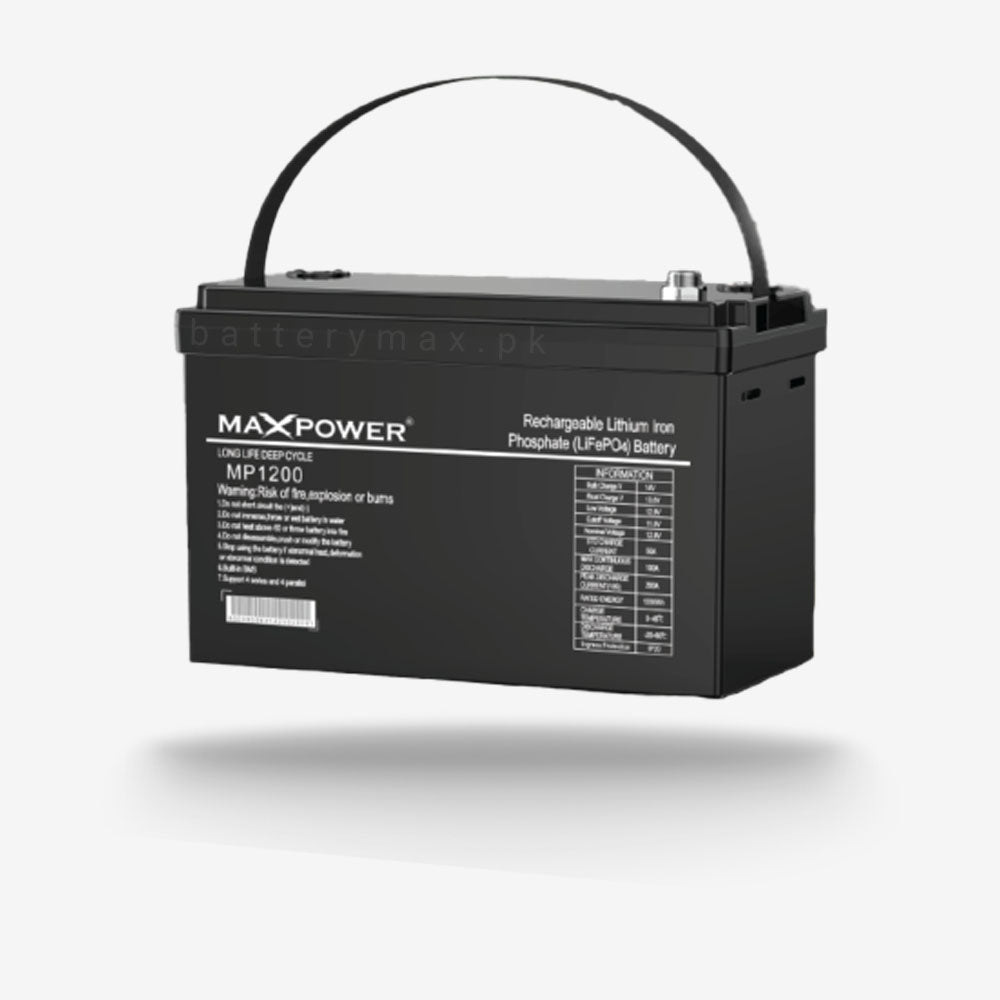 Maxpower MP1200 12.8V 100Ah (1.3kWh) Lithium Battery