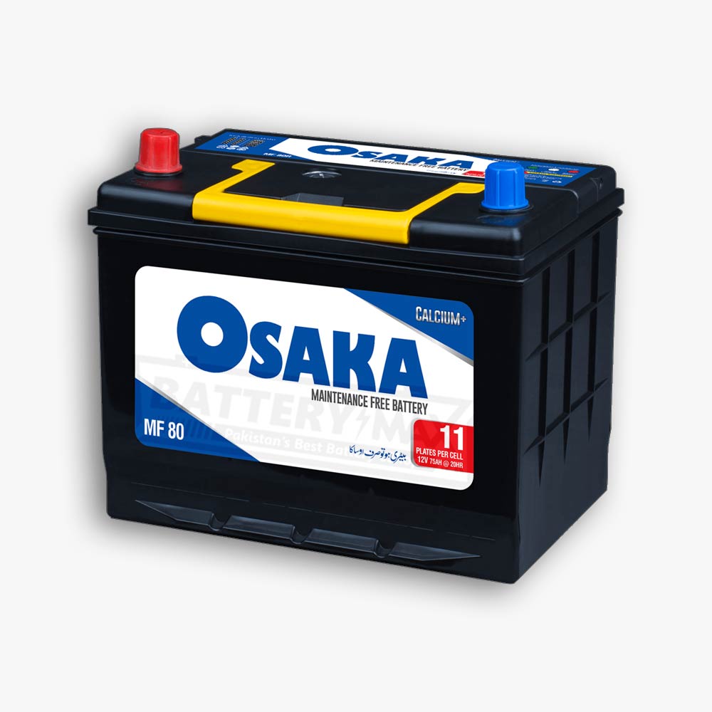 Osaka MF-80L Lead Acid Dry Car Battery | 50 Ah | 9PL