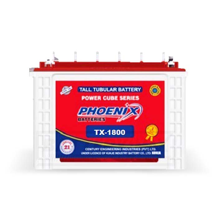 Phoenix TX-1800 Deep Cycle Lead Acid Tubular UPS & Solar Battery | 185 Ah | 5PL