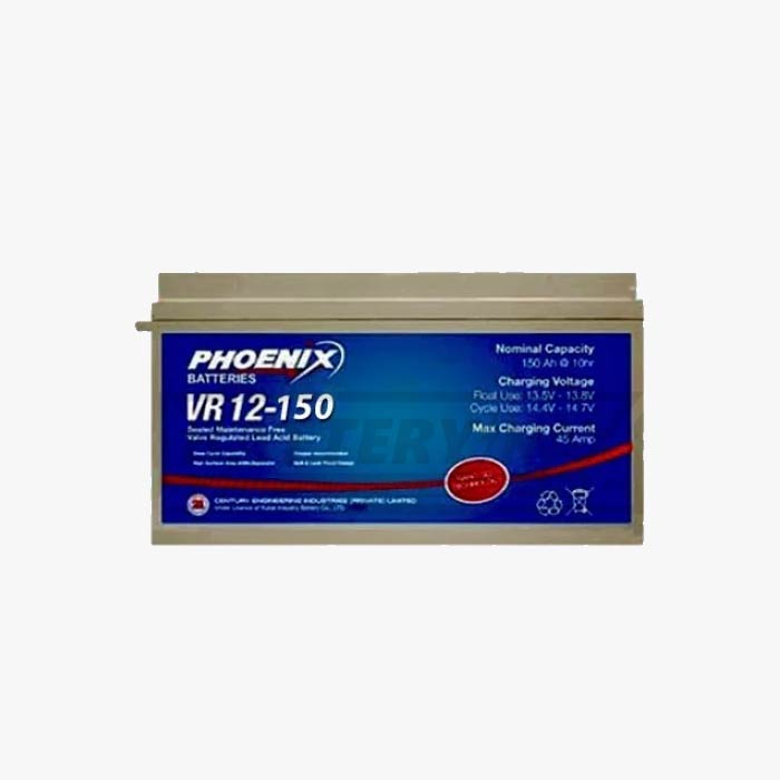 Phoenix VR12-150 VRLA Deep Cycle Lead Acid Dry UPS & Solar Battery | 150 Ah