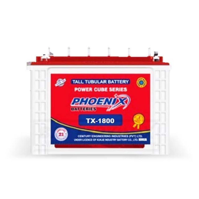 Phoenix TX-1800 Tubular Battery Lead Acid Battery for Car and UPS