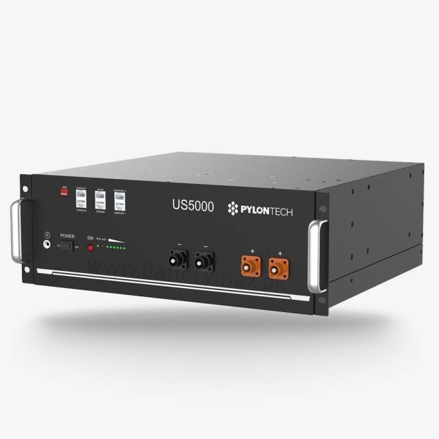 Pylontech US5000 48V 100Ah 4.8kWh Lithium Iron Phosphate LiFePO4 (LFP) UPS and Solar Lithium Battery