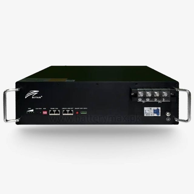 Ritar R-LFP51.2V100Ah 51.2V 100Ah 5.1kWh Lithium Iron Phosphate LiFePO4 (LFP) UPS and Solar Lithium Battery