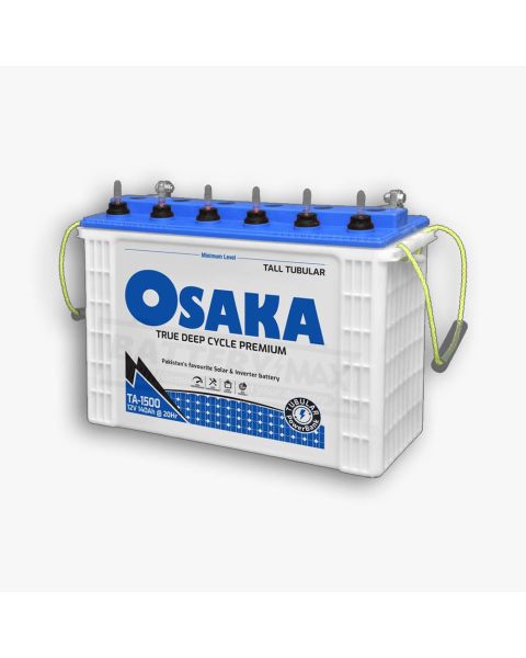 Osaka TA-1500 Deep Cycle Lead Acid Unsealed Tubular UPS & Solar Battery