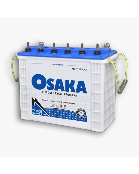 Osaka TA-1800 Deep Cycle Lead Acid Unsealed Tubular UPS & Solar Battery