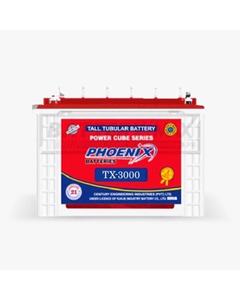 Phoenix TX-3000 Deep Cycle Lead Acid Unsealed Tubular UPS & Solar Battery