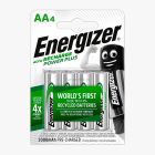 Energizer Power Plus AA 2000mAh NiMH Rechargeable Battery HR6 | 4 Pack