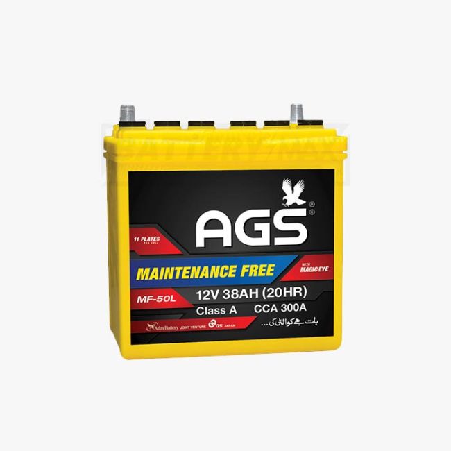 AGS MF-50L Maintenance Free Lead Acid Sealed Car Battery