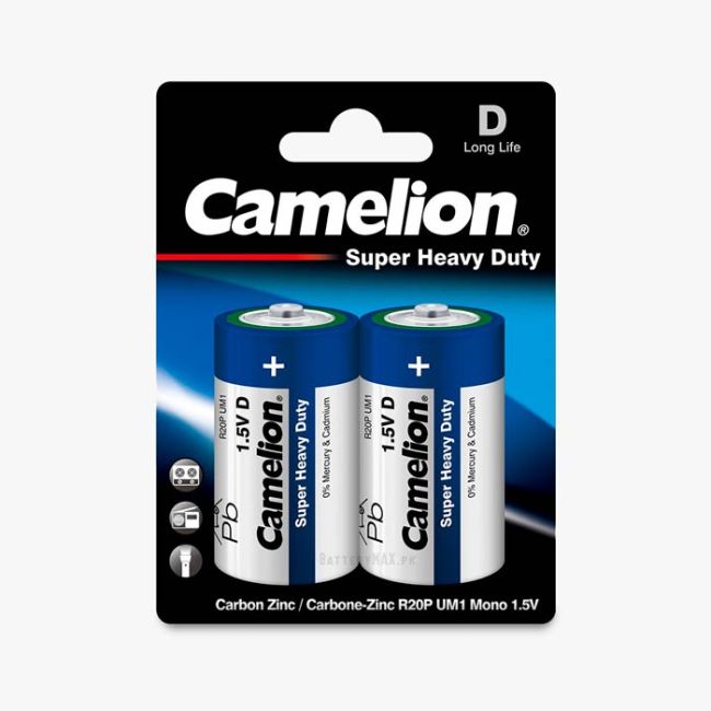 Camelion Super Heavy Duty D Battery | 2 Pack