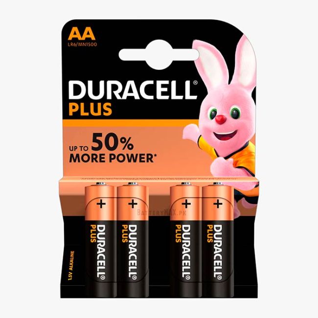 Duracell Plus AA Alkaline Battery LR6 | 4 Pack