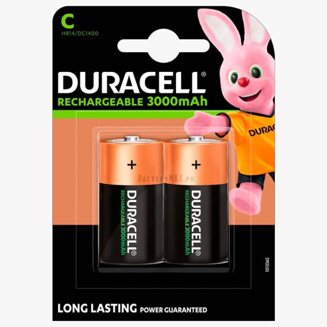 Duracell Rechargeable C 3000mAh NiMH Battery HR14 | 2 Pack