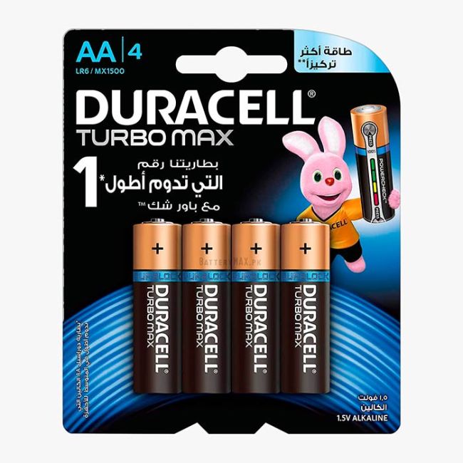 Duracell Turbo Max AA Alkaline Battery LR6 | 4 Pack