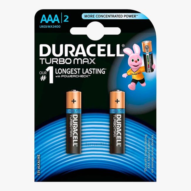 Duracell Turbo Max AAA Alkaline Battery LR03 | 2 Pack